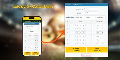 bet calculator lucky 63|lucky 63 calculator free.